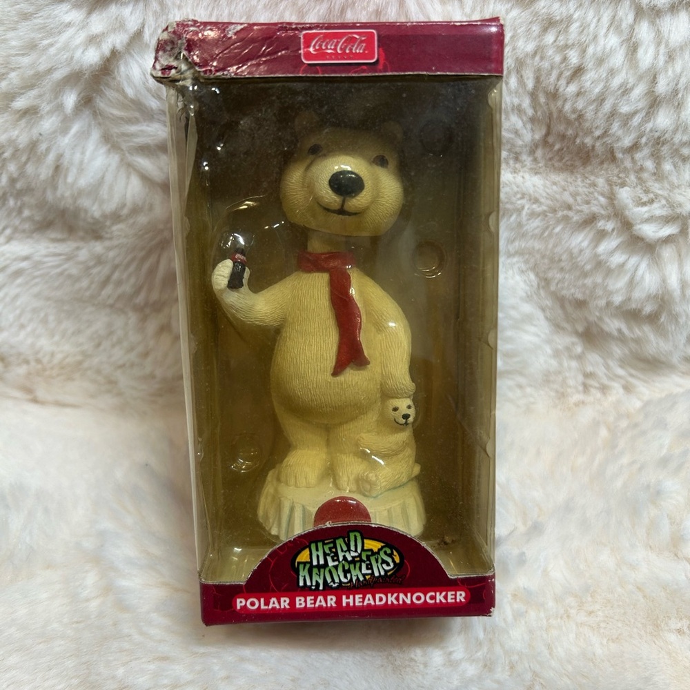 Coca-Cola Polar Bear Figurine with Red Scarf
